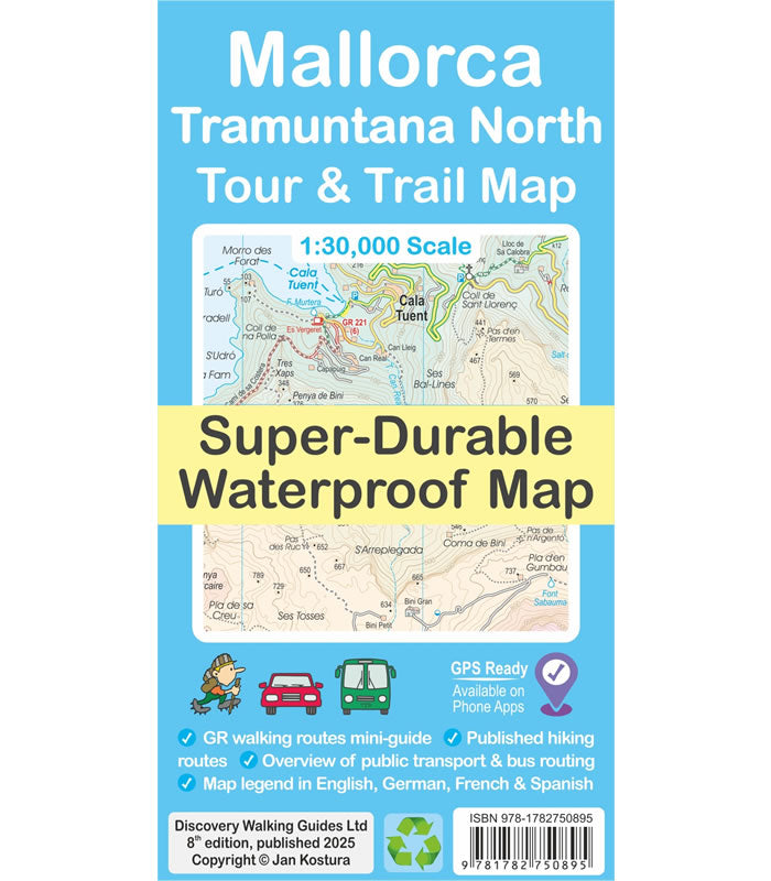 Mallorca - Tramuntana North Tour and Trail Map